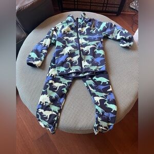 H&M Dinosaur Pajama Set - Navy and Mint